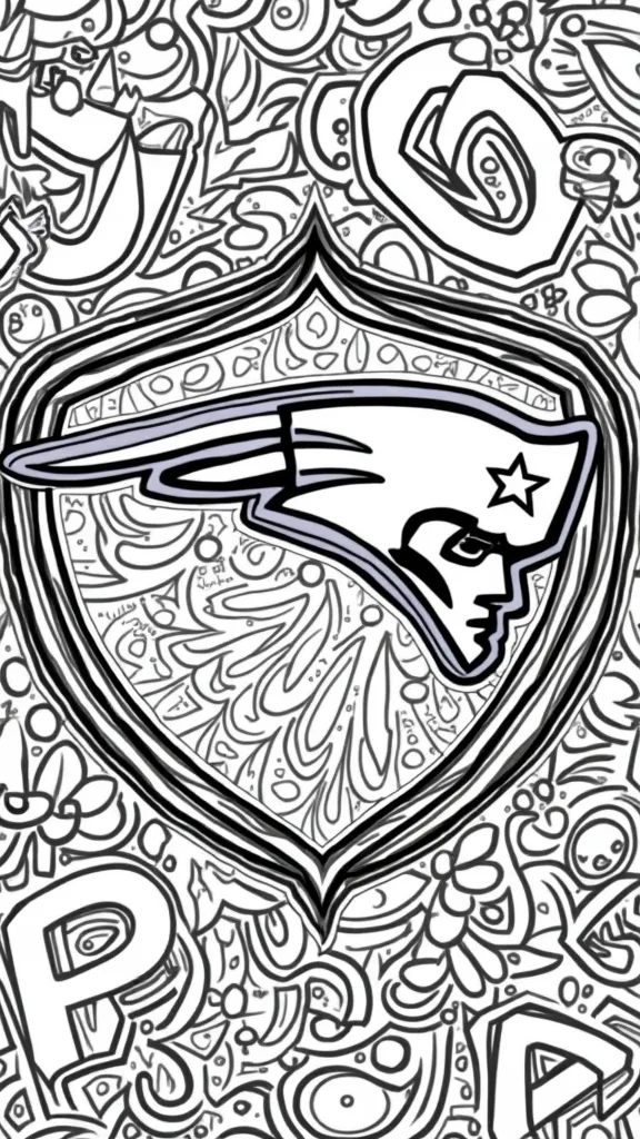 new england patriots logo coloring pages